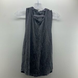 Lululemon In A Cinch Tank Top Shirt Heathered Black Sz 4